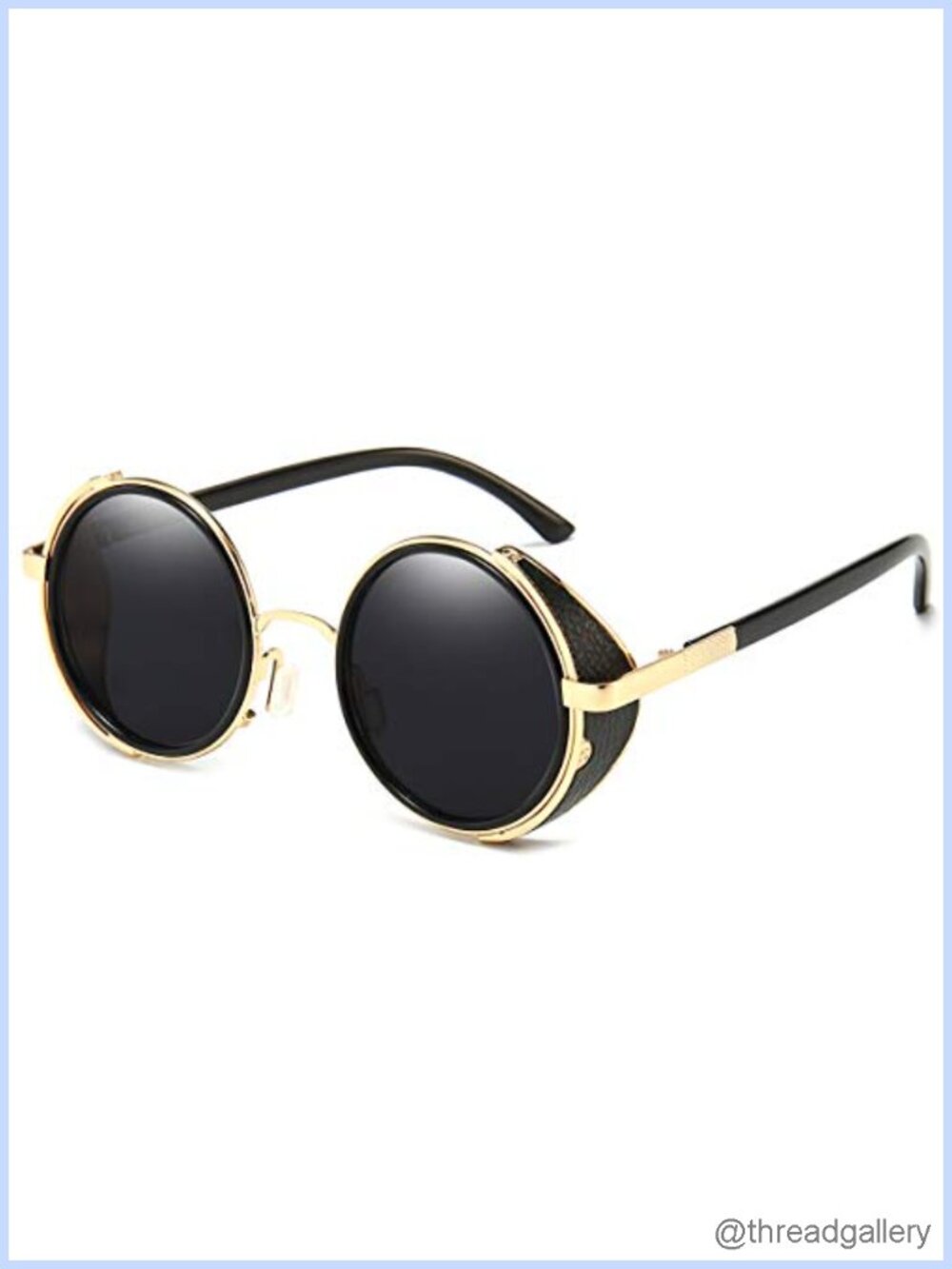 Retro Round Metal Frame Sunglasses UV400 Full Frame Gradient Lens
